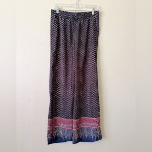 Lauren Ralph Lauren Palazzo Pants Size 4 Boho Wide Leg Lightweight Printed Pants